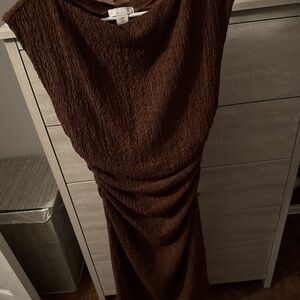 H&M Rich Brown High Low Dress
